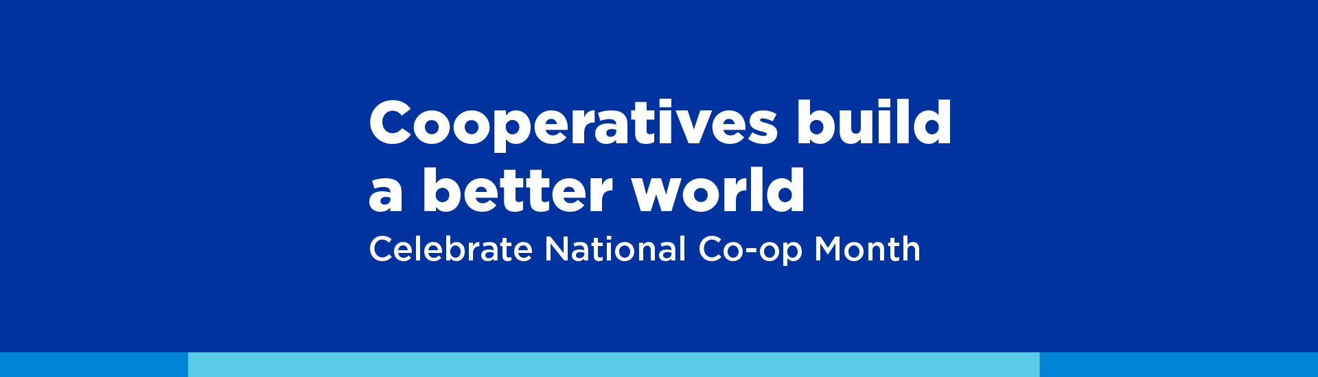 Cooperatives build a better world